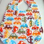 Organic Toddler bib Cars