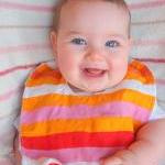 Baby bib Minky bib orange s..