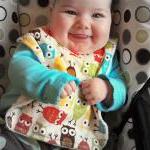 Baby bib Minky bib orange s..
