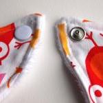 Baby girl bib owl bib minky