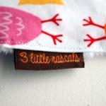 Baby girl bib owl bib minky
