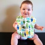 Baby Bib Minky Bib Owls