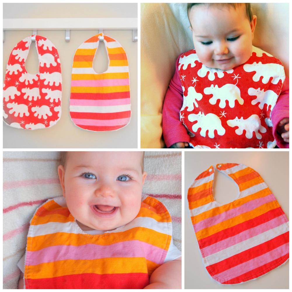 baby bib set of two minky bibs set