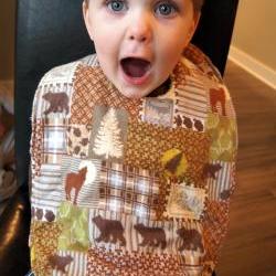 big toddler bib forest bears