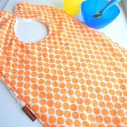tangerine baby bib toddler bib orange