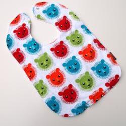 baby bib lion toddler bright tiger summer cotton terry cloth snap