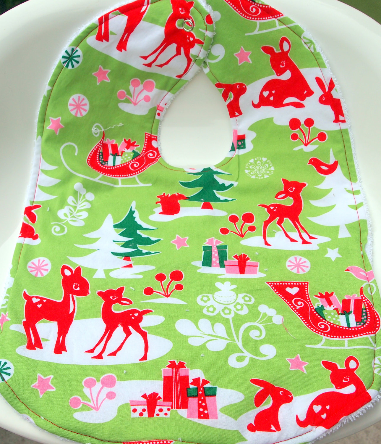 Christmas Terry Cloth Bib Baby Bib Toddler Bib on Luulla